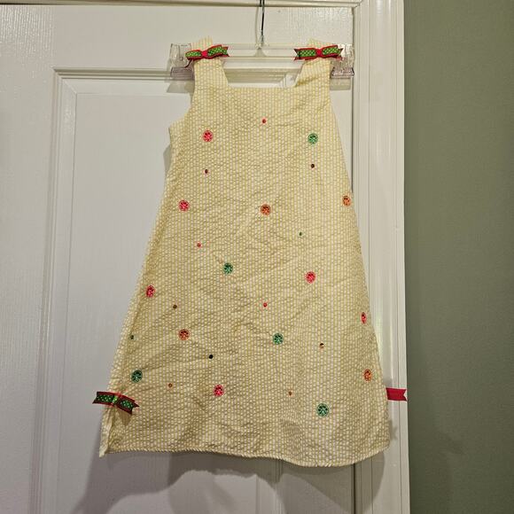 Bonnie Jean Girl's‎ Size 6 Yellow Embroidered Fruit Summer Dress - Picture 1 of 6